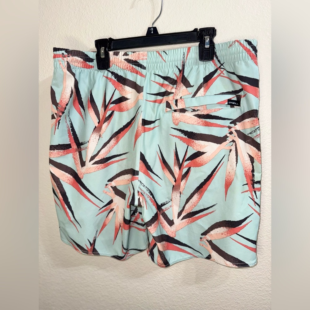 O'Neill Mens Birds Volley Tropical Boardshorts Swim Trunks- Size Small - Picture 7 of 12